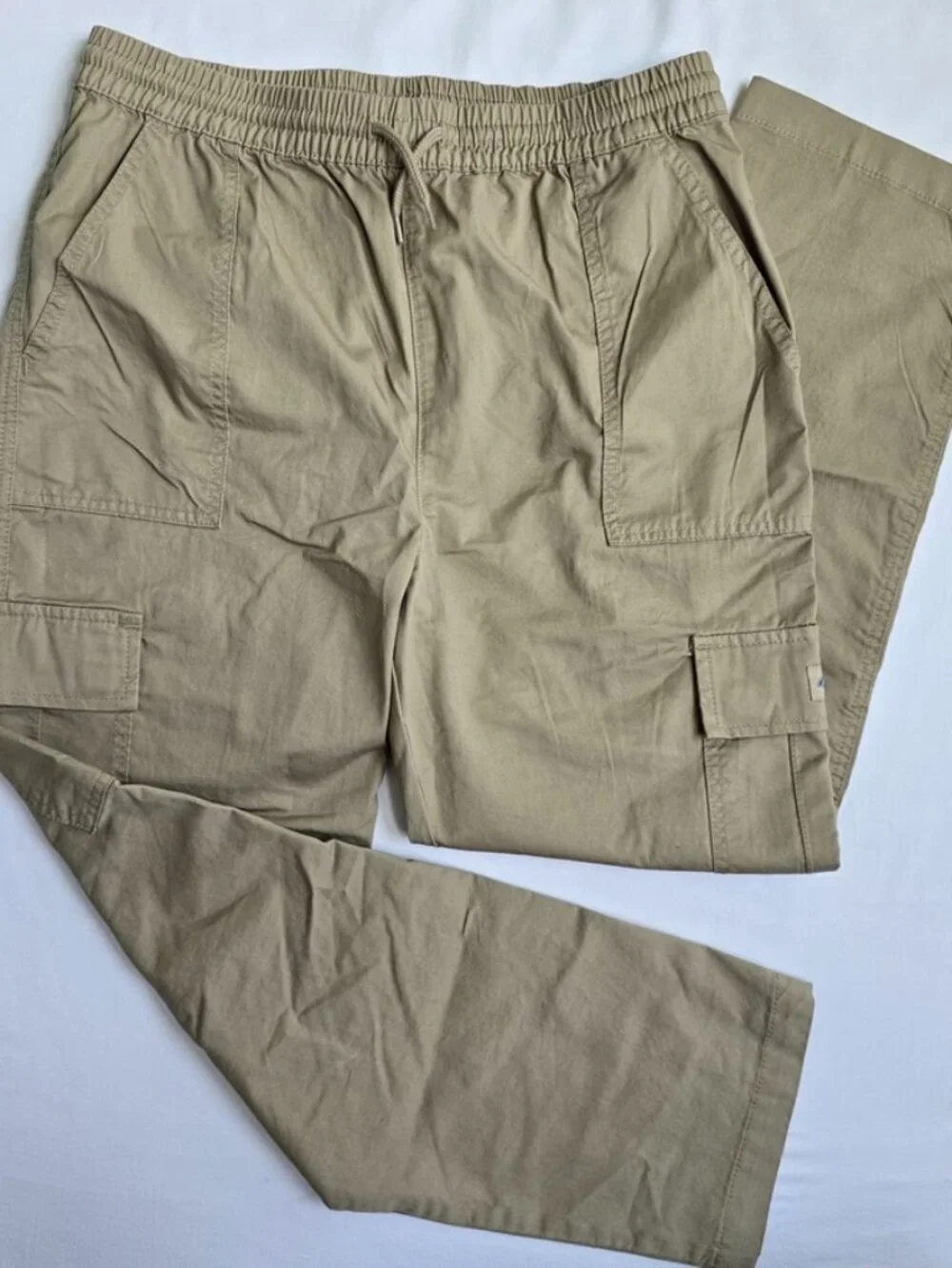 Dickies Womens Relaxed Fit Drawstring Cargo Pants Gorpcore Streetwear M Tan
